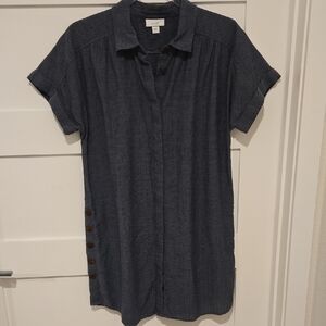 J.Jill Purejill Button-Up Tunic/ Dress with Button Details